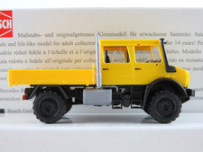 Busch 51080 Mercedes-Benz Unimog U 5023 DoKa pianale (2013) in giallo 1:87/H0