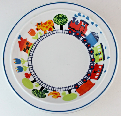 Piatto piatto bambini ferrovia