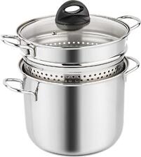 BARAZZONI Pentola Cuoci Pasta Pastaiola Inox cm 22 con Scolapasta Cuoci e Vedi