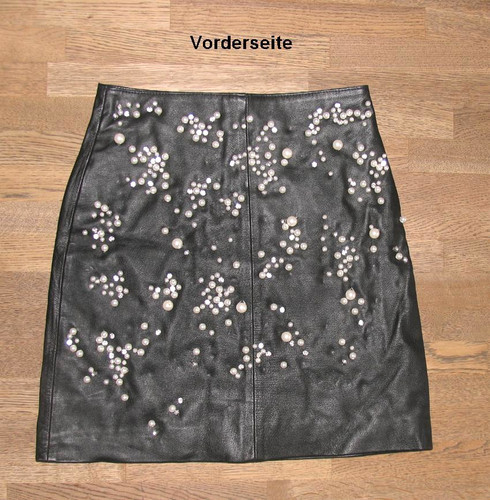 Asos gonna pelle nera con - in,