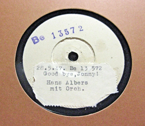 Hans albers addio jonny - hans, /