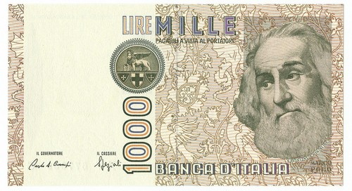 1000 lire marco - lire, serie