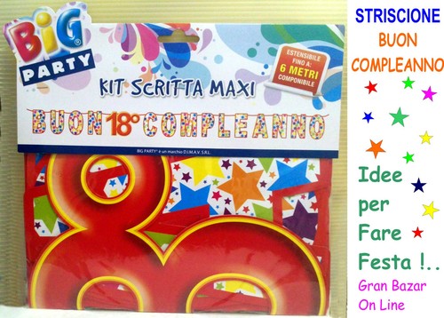 Festone striscione compleanno - festone,