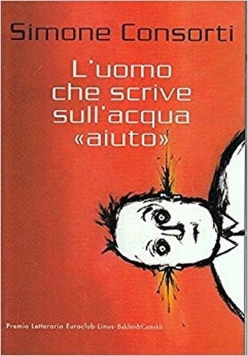 Uomo che scrive - scrive, sull'acqua