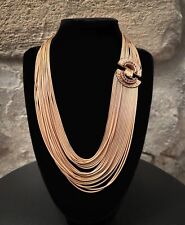 Parure Vintage MONCEAU – Collana e Bracciale Placcati Oro con Cristalli Granato