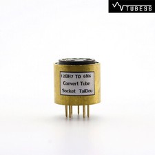 One Gold Plated 12BH7 (Top) a 6N6 6H6 6H30 [Bottom] Tubo Aspirazione Converti Presa
