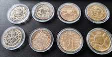 Lotto 8 Monete da 5 Pound Anni
