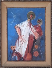 LUIGI SPAZZAPAN - Gradisca d'Isonzo1889 - Torino 1958 Tempera su tavola Santoni