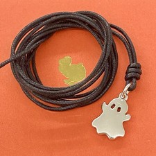 Dodo Pomellato Collana Ciondolo Fantasma Fantasmino Halloween Argento Raro Orig