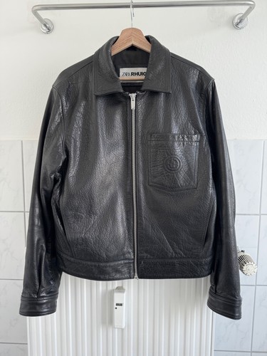 Giacca pelle zara rhuigi - x,