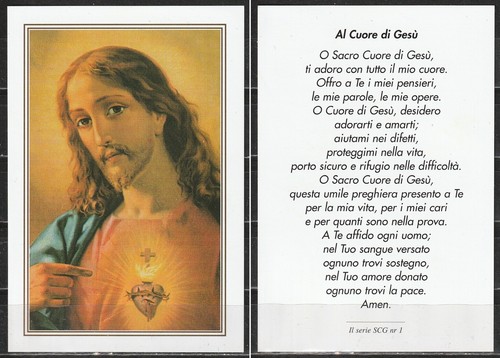 Santino sacro cuore di - -,