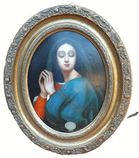 Dipinto quadro ovale in bella
