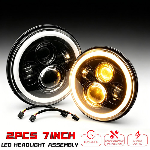 Coppia fari led tondi - coppia,