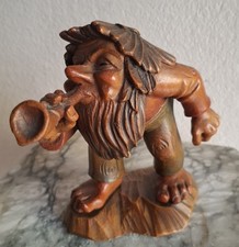 ANRI Gnomo Vintage Folletto Troll Legno intagliato ELF ITALY WOOD CARVINGvintage