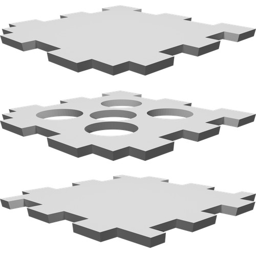 Scatola cubo puzzle - scatola, stampato