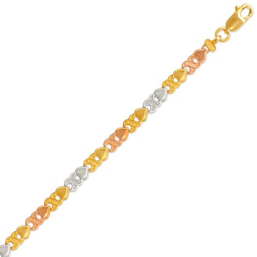 Bracciale 14k tricolore oro - bracciale,