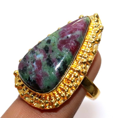 Anello rubino placcato oro - anello,