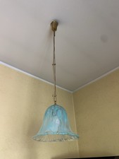 Lampadario In Vetro Azzurro La Murrina Vintage 