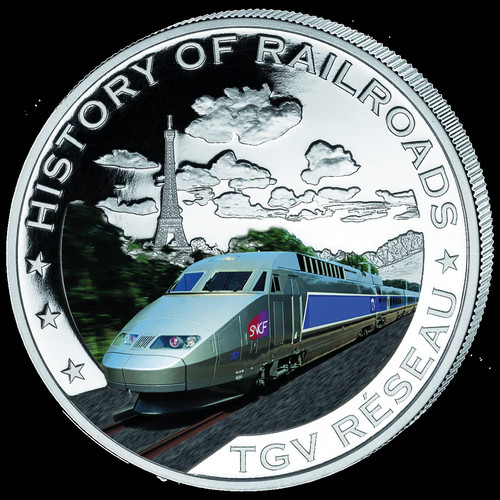 Moneta argento dollari tgv - moneta,
