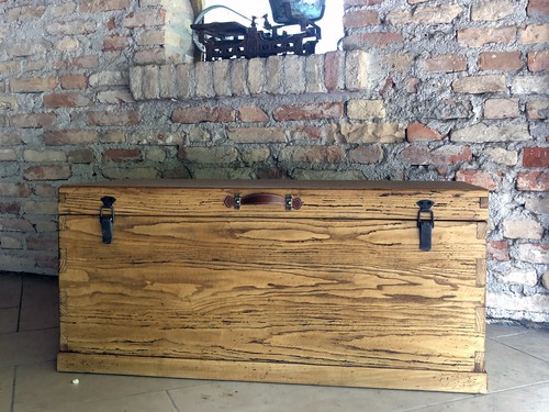 Baule stile country legno - baule,