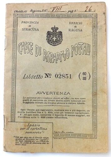 Casse risparmio postali - risparmio,