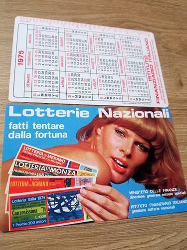 Calendarietto lotterie - calendarietto,