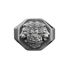 Anello in argento lucido con