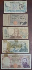 ITALIA - LOTTO 5 BANCONOTE