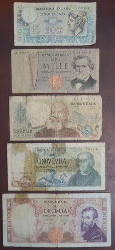 Italia lotto 5 banconote - -,