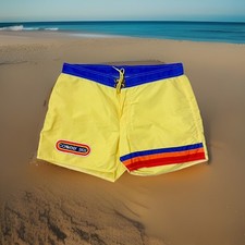 Pantaloncini da bagno uomo Connelly Skis vintage taglia 34 sci surf spiaggia 100% nylon