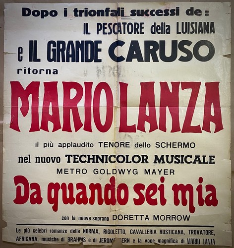 Mario lanza poster - lanza,