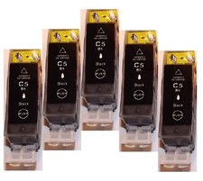 5 cartucce nere per Canon PIXMA IP4200 IP4300 IP4500 IP3300 IP5200R IP5300