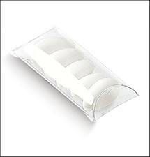 50 Scatoline Tubo in Pet Trasparente 3X2X7.5 Cm Portaconfetti Bomboniera Astucci