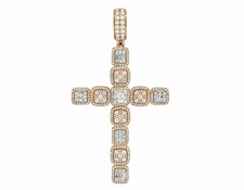 Ciondolo croce diamantata a