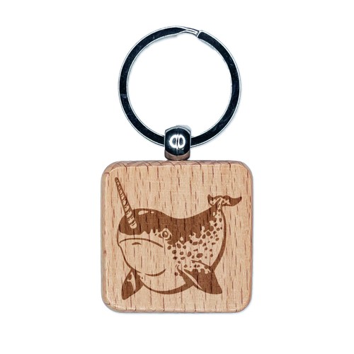 Portachiavi quadrato legno - portachiavi,