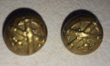 2 BOTTONI GIACCA UNIFORME FRANCESI ARTIGLIERIA DAL 1873 AL 1918 WW1