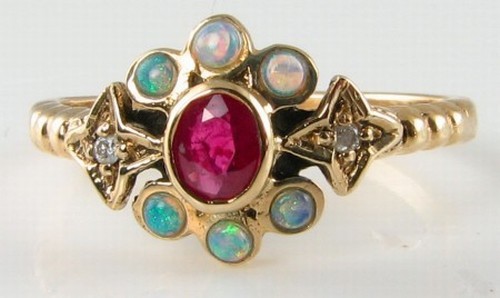 Anello art déco oro 9 - in,