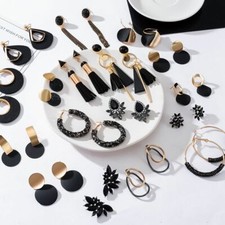 Coreano Nero Orecchini a