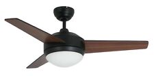 Vam ventilatore a soffitto silenzioso Vega nero 102 cm con Luce e telecomando 