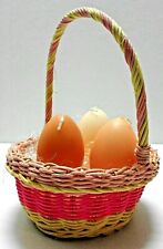 Decorazioni  Pasquali -   Cestino con 3 candele  a forma uovo 