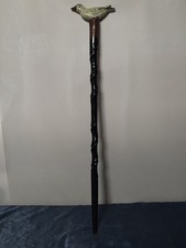 Bastone Da Passeggio In Legno Intrecciato Con Manico A Forma Di Uccello