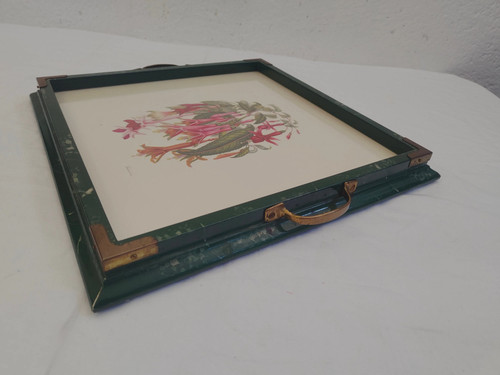 Vassoio vintage legno - vassoio, con