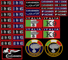 Toppa patch ITALIA ESERCITO CARAB. NOME BANDIERA GRUPPO SANGUE GRADO