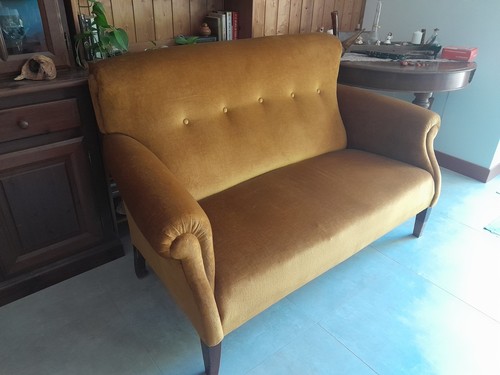 Divano vintage giallo - , senape