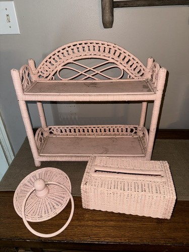 Vintage pezzi corallo vimini - pezzi,