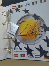 ALBUM RACCOGLITORE + CUSTODIA PER COLLEZIONARE MONETE 2 EURO COMMEMORATIVO VUOTO