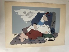 Litografia originale numerata e firmata in lastra a matita A. Asturi