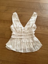 Blusa canotta babydoll bianca