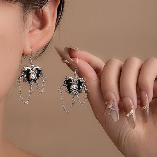 Orecchini skull goth rock - orecchini,