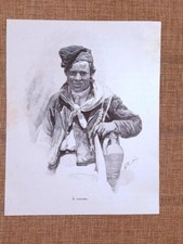 In Sicilia nel 1897 Un pastore con anfora Moda e costume Gastone Vuillier